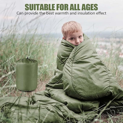 OBTANIM Sleeping Bags Portable Waterproof Camping Sleeping Bag for Adults Kids 4 Seasons Cold Weather or Warm Backpacking Hiking Mountaineering Indoor Outdoor Use