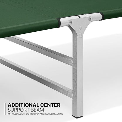 MoNiBloom Lightweight Folding Camping Cot Bed, Ultralight Folding Portable Compact Cots for Outdoor Travel Base Camp Hiking Mountaineering Lightweight Backpacking, Weight Capacity 195 lbs, Blue