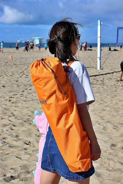 Nice C Chair Beach, Low Beach Chair, Sling, Folding, Portable, Concert, for Adults, Kids, Boat, Sand Chair with Cup Holder & Carry Bag (1 Pack of Orange)