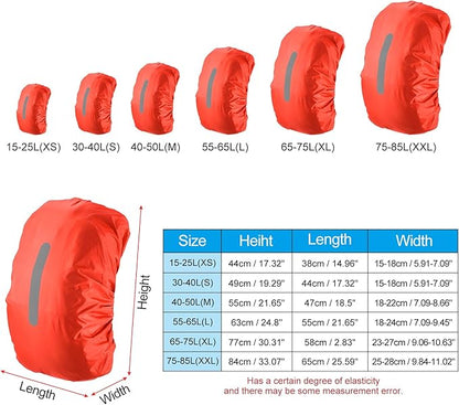 PATIKIL Waterproof Backpack Rain Cover, Non-Slip Backpack Cover with Vertical Reflective Strap Stay Dry for Hiking, Camping, Hunting
