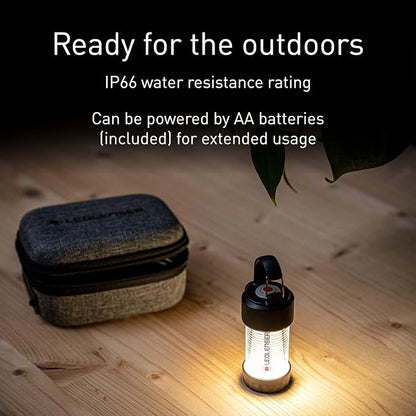 Ledlenser, ML4 Outdoor Lantern, Ultra-Compact and Lightweight Area Lighting, 300 Lumens, Rechargeable Battery