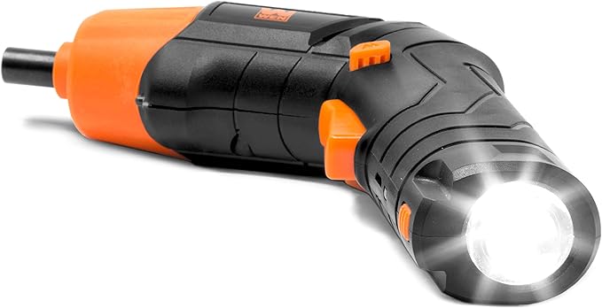 WEN 49140 4V Max Lithium Ion Rechargeable Cordless Electric Screwdriver and Flashlight with Carrying Case and 40+ Accessories