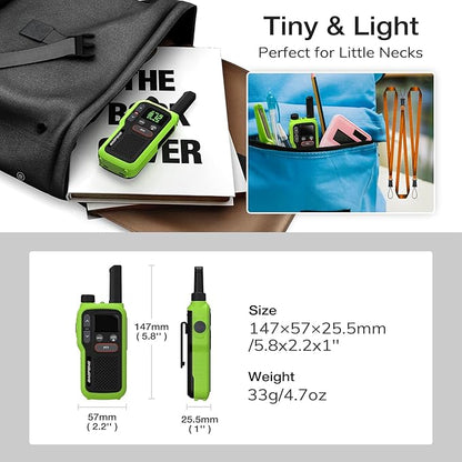 BAOFENG GT-18 Walkie Talkies for Kids Adult, License Free Long Range Rechargeable FRS Two Way Radio,1500mAh Battery, 22 Channels with Scan, Flashlight, VOX for Camping Hiking Family, 3 Pack