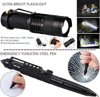 Survival Kit with First Aid and Tactical Tools, Camping Gear, Survival Gear - Gift for Men