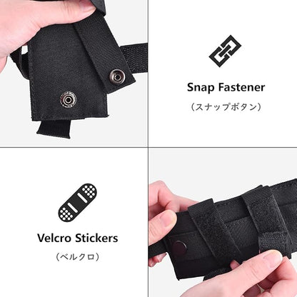 JEELAD Flashlight Accessory Bag Multifunctional Flashlight Bag Molle Accessory Pouch Shoulder Tape Additional Bag Tools Pouch