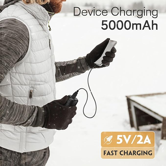 Rechargeable Hand Warmers, Electric Portable Hand Warmer, Split USB-C, Cool Cute Stuff Gadgets, Camping/Travel Essentials & Stocking Stuffers Gifts