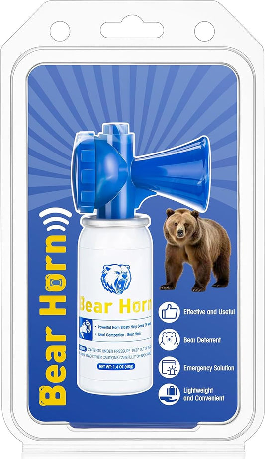 1 Pack 1.4oz Bear Horn Self Defense, Loud Air Horn for Bears, 120dB Heard up to 1/2 Mile Away, Air Horns for Safety for Wild Animals, Bear Alarm Scare Bears, Ideal for Hiking