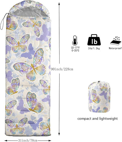 CVHOUSE Camping Sleeping Bags,3 Season Warm & Cool Weather,Lightweight,Waterproof Sleeping Bags for Adults & Kids,Traveling,and Outdoors,Camping Gear Equipment