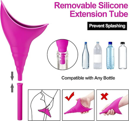 Female Urinal Device Camping Accessories urinal for women Travel Essentials, Portable Urinal Silicone Pee Funnel for Women, Reusable Outdoor Hiking Camping Toilet Gadgets Camper Gifts for Women