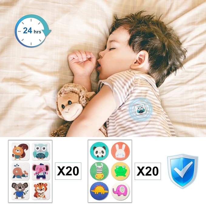 Mosquito Repellent Stickers 240 Pcs Natural Mosquito Patches for Kids and Adults with 5 Pack Individually Wrapped Mosquito Repellent Bracelets for Outdoor Camping Traveling Fishing