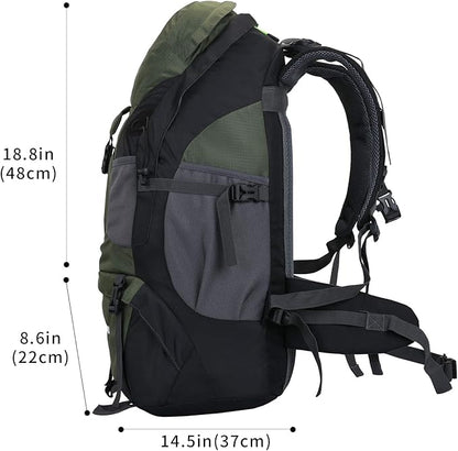50L Hiking Backpack, Waterproof Lightweight Daypack for Outdoor Camping Travel