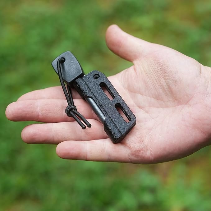 Fire Steel Holder for Kydex Sheath with Fire Steel, fire Starter kit, Camping Essentials, Survival kit, Outdoor, bushcraft, Knife Sheath, Magnesium fire Starter, Flint fire Starter,