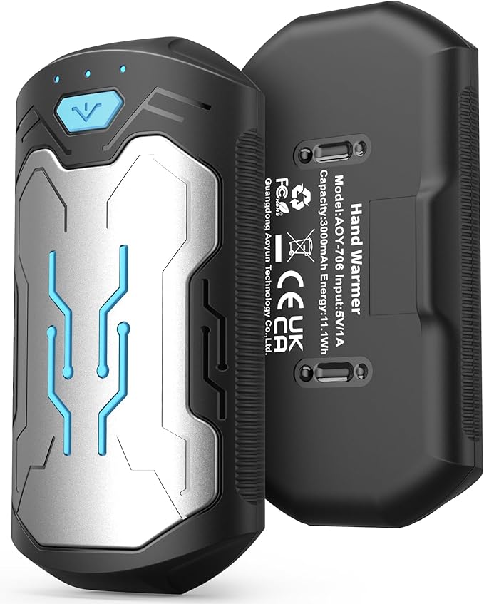Hand Warmers Rechargeable 2 Pack, ROFWIZ 6000mAh Electric Portable Pocket Heater, are Great Warm Gifts for Women, Men, Heat Therapy, Raynauds, Outdoors, Hunting, Golf, Camping Gear