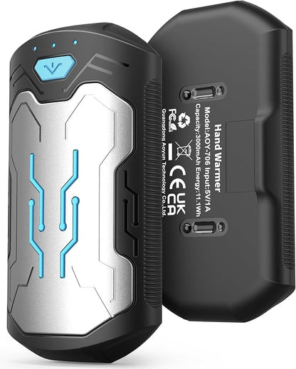 Hand Warmers Rechargeable 2 Pack, ROFWIZ 6000mAh Electric Portable Pocket Heater, are Great Warm Gifts for Women, Men, Heat Therapy, Raynauds, Outdoors, Hunting, Golf, Camping Gear