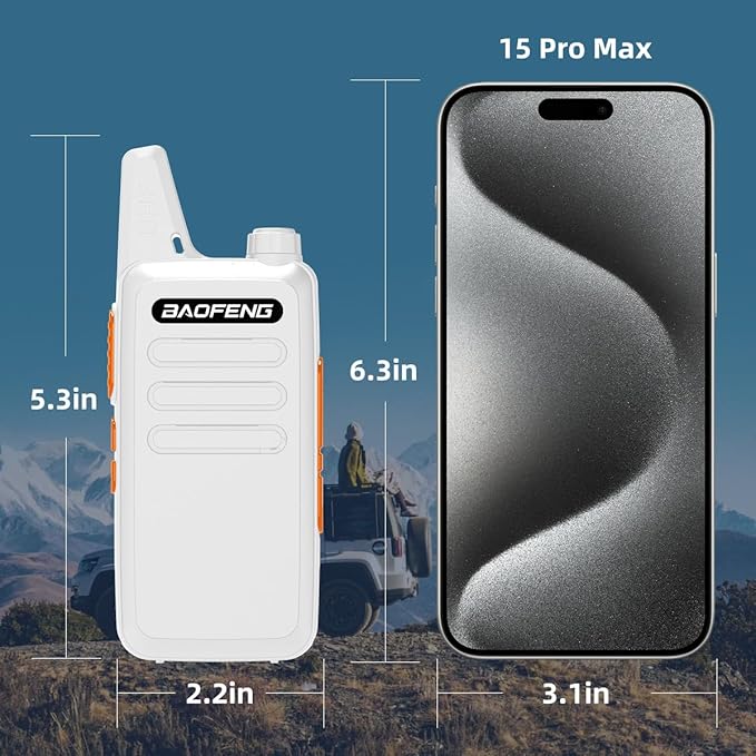 BAOFENG BF-888S Upgraded Walkie Talkies T20 Long Range Walkie Talkie for Adults with Earpiece Mic Rechargeable 2-Way Radios Handheld Two-Way Radios Transceiver Kids with USB Charger for Camping 2pcs