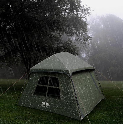 Night Cat Blackout Cabin Tent: 4 Person Pop Up Camping Tent with Vestibule & Rainfly Waterproof Instant Easy Setup Family Tent