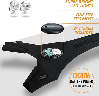 Valentine's Day Gifts for Men, Fathers Day Gift, LED Flashlight Gloves, Mens Gifts, Gadgets for Men, Birthday Gifts for Dad Husband Him, Unique Tool Camping Accessories Fishing