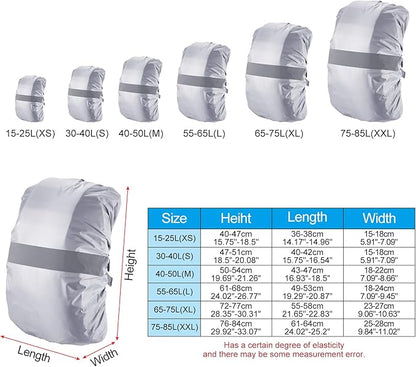 PATIKIL Waterproof Backpack Rain Cover, Non-Slip Backpack Cover with Reflective Strap Stay Dry for Hiking, Camping, Hunting