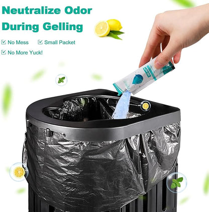 30 PACK Poo Gel for Portable Toilet, Camping Toilet Powder for Potty Bags, Eco Absorbent Gel, Portable Toilet Gel Packets for Outdoor Recreation Camping Supplies (30)