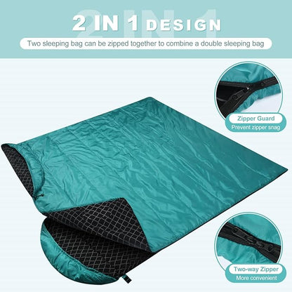 AGEMORE Cotton Flannel Sleeping Bag for Adults, Lightweight XXL Cotton Sleeping Bag for Camping Backpacking or Hiking, Water Resistant 3-4 Season Sleeping bag for Warm & Cool Weather