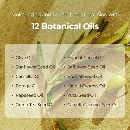 AVCA Korean Blackhead Remover Cleansing Oil 10.14 fl.oz.(300ml) - Oil Cleanser for Face, Makeup Blackhead Remover, Normal & Oily Skin, Face Pore Cleanser