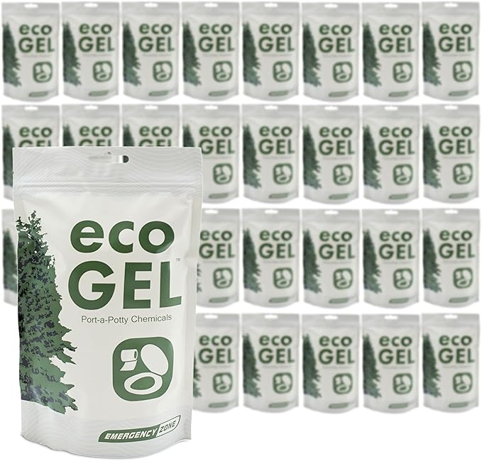 Emergency Zone Eco Gel Port-a-Potty Chemicals - Liquid Waste Gelling and Deodorizing Powder