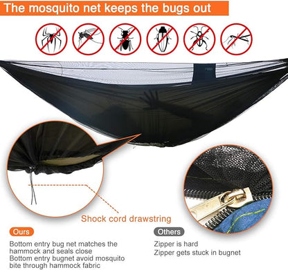onewind Hammock Mosquito Net, Single & Double Camping Hammock Bug Netting, No See Ums Net 360 Degree Insect Protection, Alternative for Onewind Bottom Entry Hammock