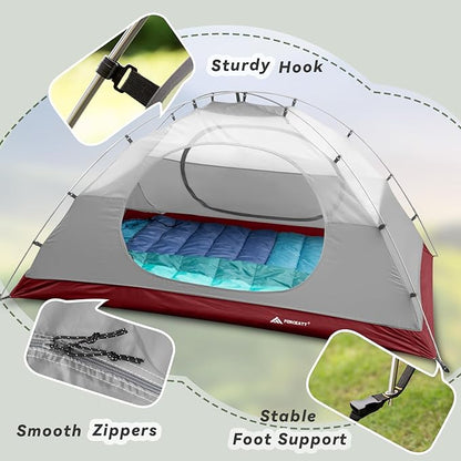 Forceatt Camping Tent 2/3/4 Person, Professional Waterproof & Windproof Lightweight Backpacking Tent Suitable for Outdoor,Hiking,Camping, Mountaineering and Travel