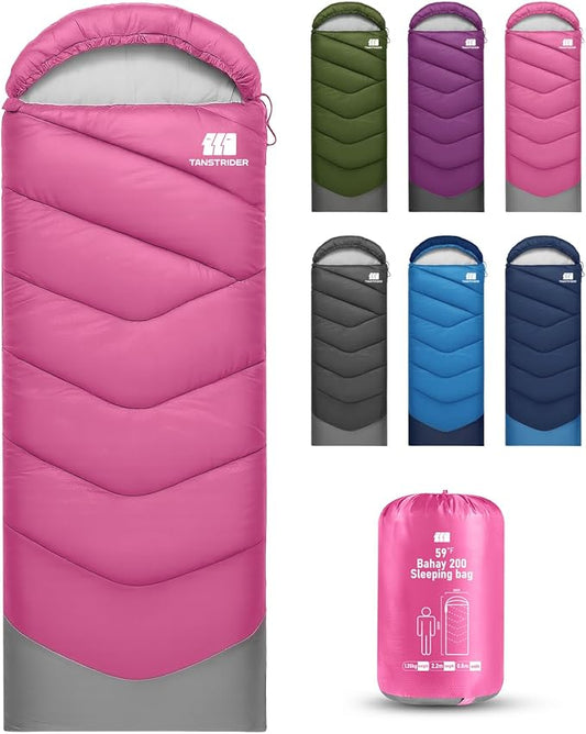 Sleeping Bags for Adults Cold Weather & Warm,Backpacking Camping Sleeping Bag for Tall Girls Boys,Lightweight,Compact,Waterproof Camping Gear for Traveling,Hiking,Hotel,Outdoor & Indoor
