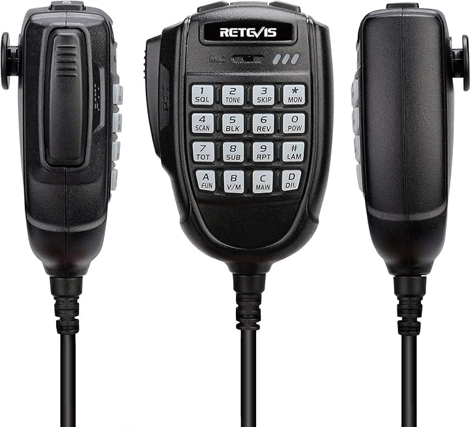 Retevis RA25 Dual Band Mobile Radio, Mini Mobile Transceiver with MR100 High Gain Antenna, 500 Channels, FM radio, Emergency Alarm, VOX, Long Range Mobile Two Way Radio for Traveling Farm