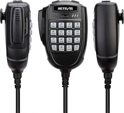 Retevis RA25 Dual Band Mobile Radio, Mini Mobile Transceiver with MR100 High Gain Antenna, 500 Channels, FM radio, Emergency Alarm, VOX, Long Range Mobile Two Way Radio for Traveling Farm