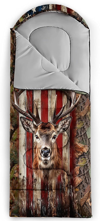 Kids Sleeping Bag for Boys Girls,Western Cowboy Print-Lightweight Warm Portable Outdoor Indoor-Waterproof Cold Weather Resistant Sleeping Bag for Camping Hiking