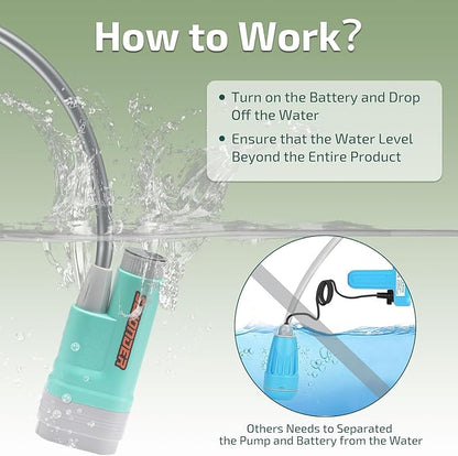 Swonder Portable Camping Shower with Intelligent Water Temperature Display | IPX7 Waterproof Rechargeable Battery Pump - Perfect Outdoor Camp Shower for Travel, Hiking, Pet Bathing