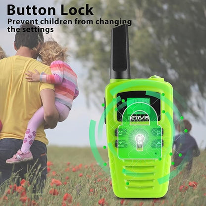 Retevis RA35 Walkie Talkies, Long Range Two Way Radios, Easy to Use, Clear Sound Flashlight Keypad Lock VOX, Toddler Walkie Talkie for Boys Girls, Family 2 Way Radio for Biking, Hiking, Cruise 2 Pcs