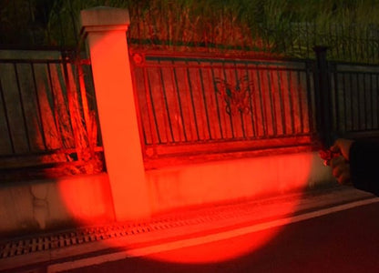 Single Mode Red LED Flashlight, Mini Red Flashlight LED, High Power LED 1 Mode Red Light Flashlight Red Light Torch for Astronomy, Aviation, Night Observation