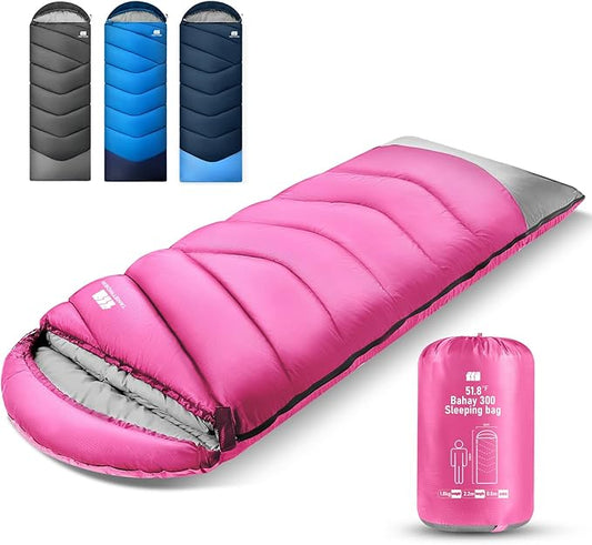 Sleeping Bags for Adults Cold Weather & Warm,Backpacking Camping Sleeping Bag for Tall Girls Boys,Lightweight,Compact,Waterproof Camping Gear for Traveling,Hiking,Hotel,Outdoor & Indoor