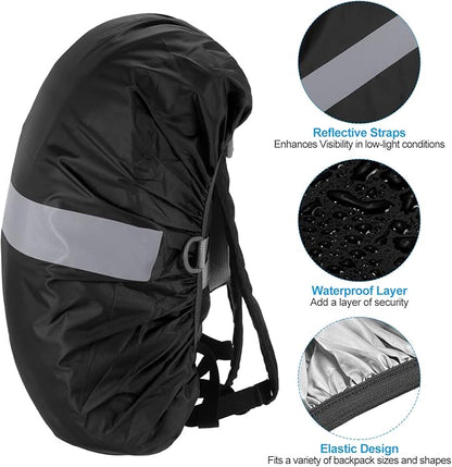 PATIKIL Waterproof Backpack Rain Cover, Non-Slip Backpack Cover with Reflective Strap Stay Dry for Hiking, Camping, Hunting