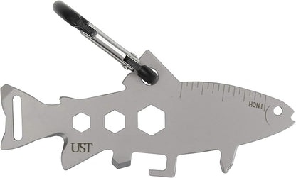 UST Tool-a-Long Multi-Tool Carabiners with Durable, Compact Stainless Steel Construction for Hiking, Kayaking, Camping, Travel and Outdoor Survival
