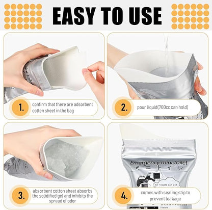 LePvo 20 Pack Disposable Urine Bags, 700ML Travel Pee Bags Unisex Urinal Bag Vomit Bag for Travel Traffic Jam Emergency Portable Car Vomit Bag Disposable Urine Bag for Men Women Kids