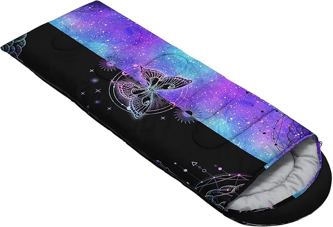 Kids Sleeping Bag for Boys Girls,Western Cowboy Print-Lightweight Warm Portable Outdoor Indoor-Waterproof Cold Weather Resistant Sleeping Bag for Camping Hiking