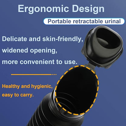 Scalable Emergency Urinal, 2 Pack 750ml Portable Toilet for Car, Portable Mini Outdoor Camping Travel Shrinkable Personal Mobile Toilet Potty Pee Bottle for Kids Adult