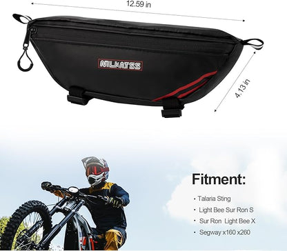 Dirt Bike Handlebar Bag - Waterproof & Durable Motorbike Tool Bags, Fits Light Bee Sur Ron S/X/ X160/ X260 Segway Talaria Sting, Secure Storage for Keys, Wallet & Phone