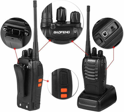 Walkie Talkies for Adults Long Range Baofeng BF-888S Professional Handheld 16 Channel Two Way Radio with Earpieces, Rechargeable Battery, Flashlight, Walky Talky for Family Hiking Skiing(10 Pack)