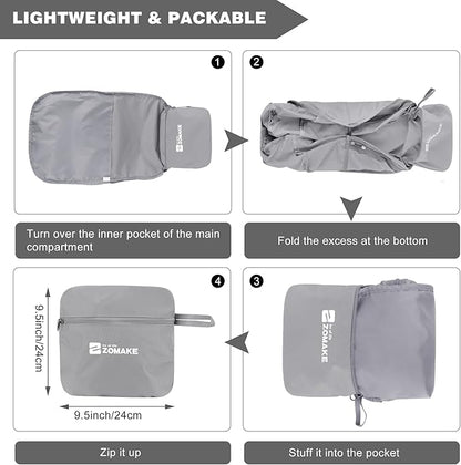 ZOMAKE Lightweight Packable Backpack 35L, Foldable Backpacks Water Resistant Collapsible Light Daypack for Hiking