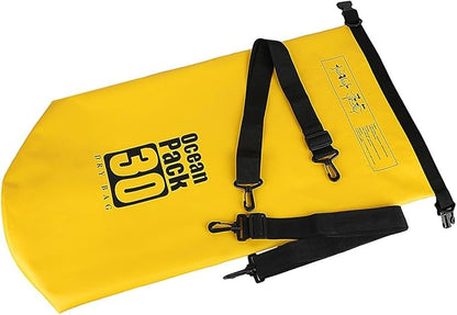 Sportmusies Waterproof Dry Bag - Roll Top Dry Compression Sack Keeps Gear Dry for Kayaking, Beach, Rafting, Boating, Hiking, Camping and Fishing (30L, Yellow)
