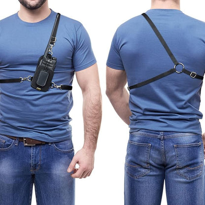 HYS Radio Holder Walkie Talkie Pouch Case for Duty Belt Radio Holster Tactical Hunting Handheld Radio Bag for Motorola GP88S baofeng UV5R UV82 Midland Retevis 2- Way Radio