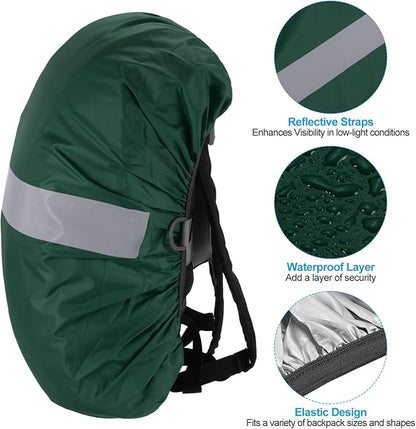 PATIKIL Waterproof Backpack Rain Cover, Non-Slip Backpack Cover with Reflective Strap Stay Dry for Hiking, Camping, Hunting