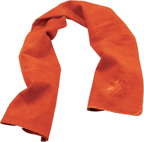 Ergodyne Chill Its 6602 Cooling Towel, Long Lasting Cooling Relief Orange 29.50" x 13.00"