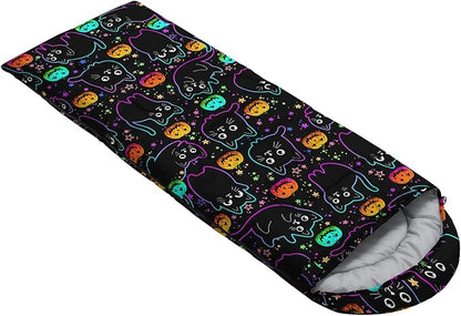 HOSIMA Dear Hunting Pattern Cold Weather Sleeping Bags for Adults,Black Light Weight Sleeping Bags for Kids Adults,WaterProof Sleeping Bags for Outdoors Hiking.