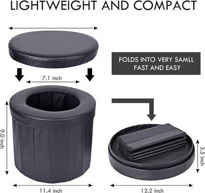 KDD Portable Toilet Camping Outdoor Car folding Stool,Toilet for Camping, Hiking, Boating,Long Trips, Traffic jam